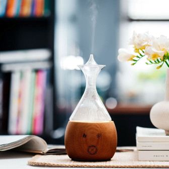 Dyfuzor szklany do olejków eterycznych LAMPA ALLADYNA Ciemny Buk