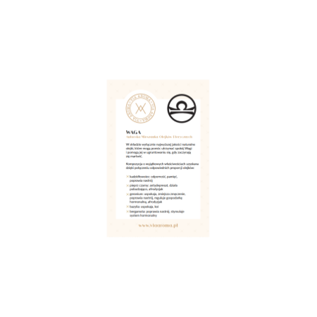 Zodiakalna Waga Autorska Mieszanka Olejków Eterycznych