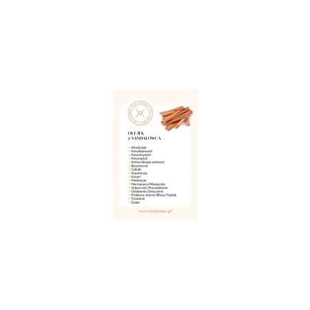 Olejek z Drzewa Sandałowego | Naturalny olejek eteryczny z żywicy drzewa sandałowego - sklep Viaaroma
